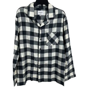 Goodfellow Women Long Sleeve Button Down Pajama Top Size M